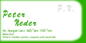 peter neder business card